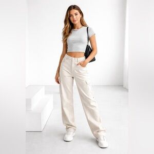 S O N G Carpenter Jeans Womens 7/28 Y2K 90s Skater Streetwear Utility Off White